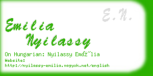 emilia nyilassy business card